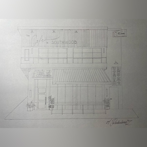 Business Illustration Store Restaurant Custom Personalized Gift Art Hand Drawn - Picture 4 of 4